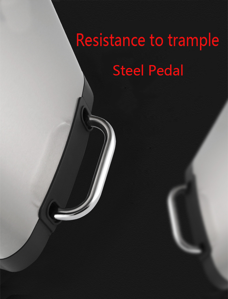 Tempat Sampah Soft-Close Persegi Panjang dengan Stainless Steel untuk Kontrol Pedal- 20L / 5,28 Gal